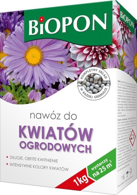 NAWÓZ - DO KWIATÓW OGRODOWYCH GRANULAT 1KG BIOPON