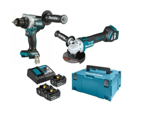 ZESTAW COMBO LI-LON 18V DDF486+DGA513 3*5.0AH MAKITA